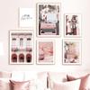 Pink Vintage Canvas Paitning Wall Poster and Prints Typewriter Bike Fashion Car Goblet Modern Wall Art Pictures for Living Room