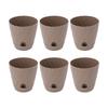 6pcs Plastic Flower Pot Gardening Plant Container Lightweight Plastic Planter for Home Balcony