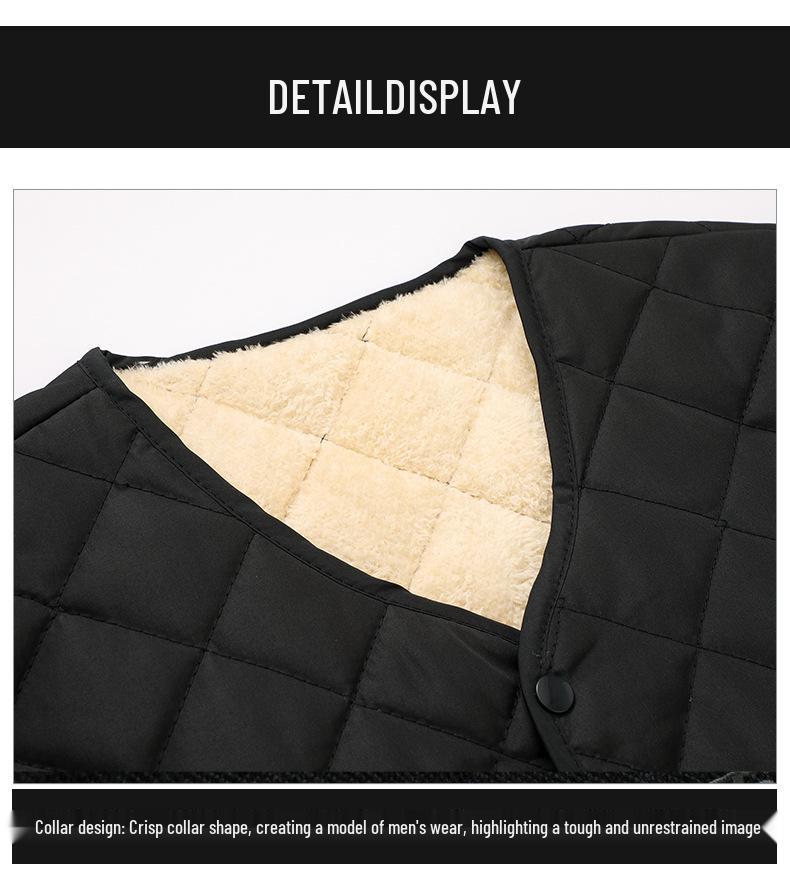 Men’s Cotton-Padded Winter Jacket for Middle-Aged and Elderly: Thick, Warm, Velvet-Lined for Dad and Grandpa