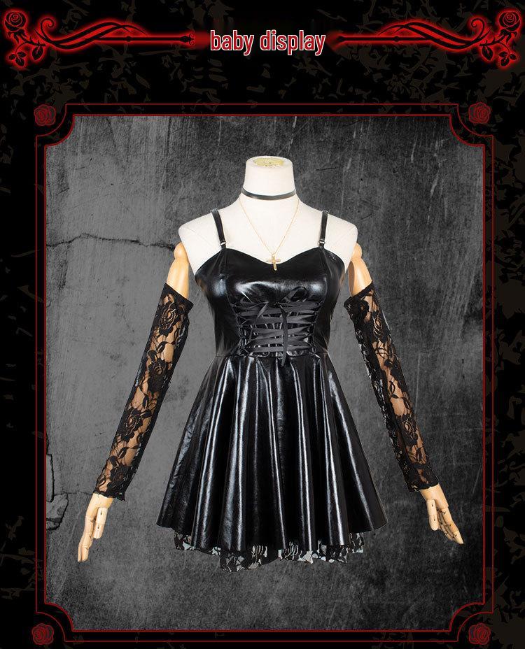 Death Note Misa Amane Cosplay Costume with Cross Necklace