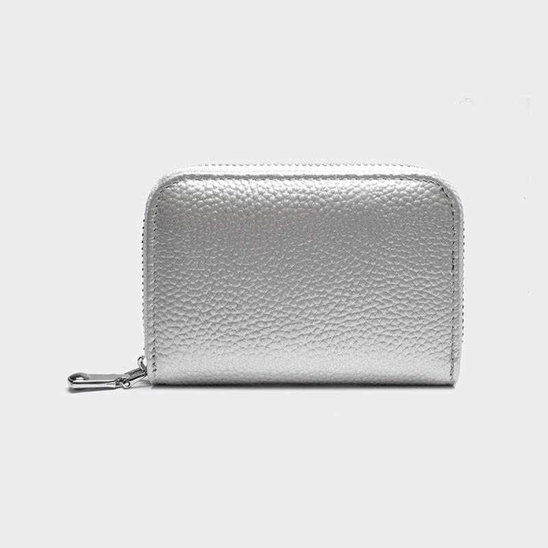 

IELGY Женская многофункциональная сумка-держатель для карточек в корейском стиле на молнии серебряный