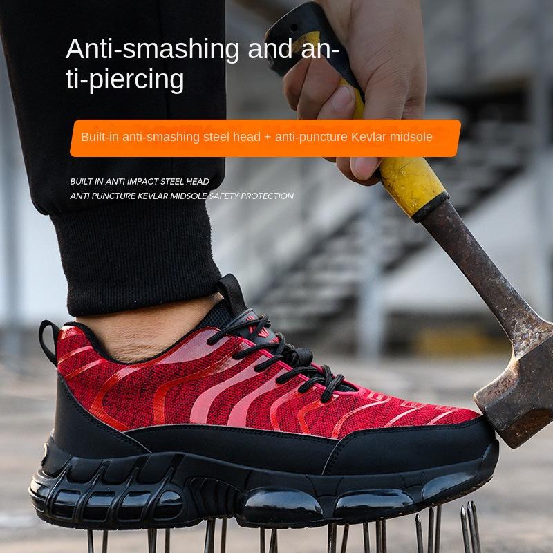 Anti-smashing, Anti-piercing, Breathable, Deodorant, Not Covering Feet, Steel Head, Fashionable Air Cushion, Labor Insurance Shoes
