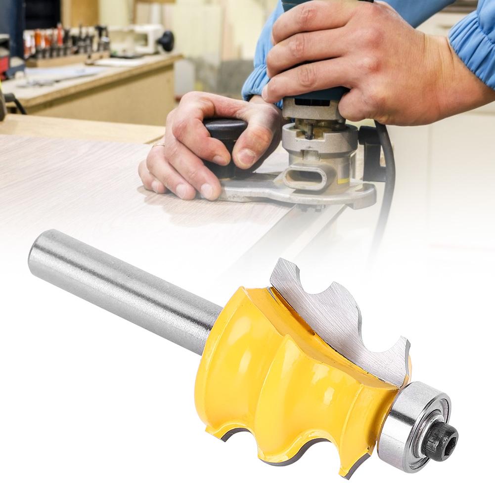 Milling Cutter Router Bit Woodworking Tool Hardware Accessory Round Handle Steel 8mm