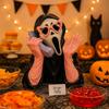 Pink Halloween Ghost Figurine Resin Glowing Ghost Ornament  Haunted House