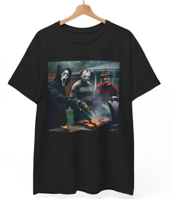 Michael Myers & Jason T-Shirt Horrorfilm Halloween Slasher Unisex Tee