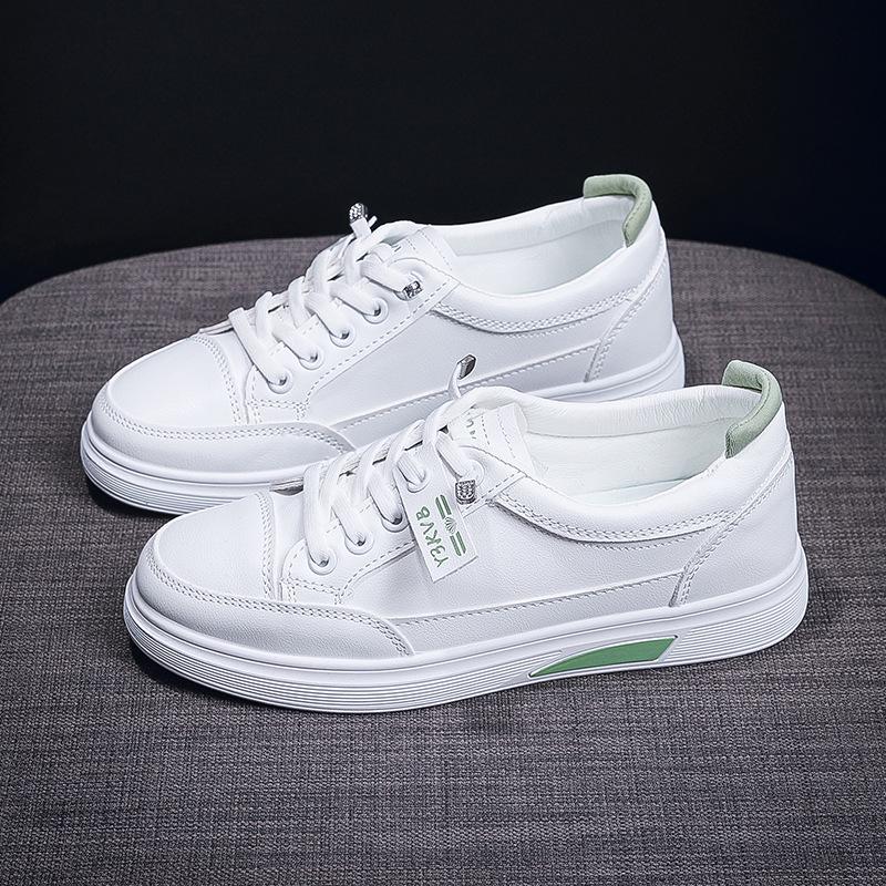 2025 Spring Korean Fashion Women's Non-Slip White Soft Sole Trendy Board Shoes