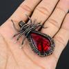 Red Flash Labradorite Pendant, 999 Copper Wire Wrapped Jewelry, Gemstone Jewelry Pendant, Handmade Wedding Gift Jewelry