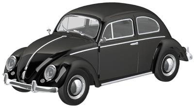Aoshima Bunka Kyozai Scale Rakupla Snap Kit Volkswagen Beetle Black Plastic Model Kit 1/32 No. 20-BK Pre-Colored (Car)