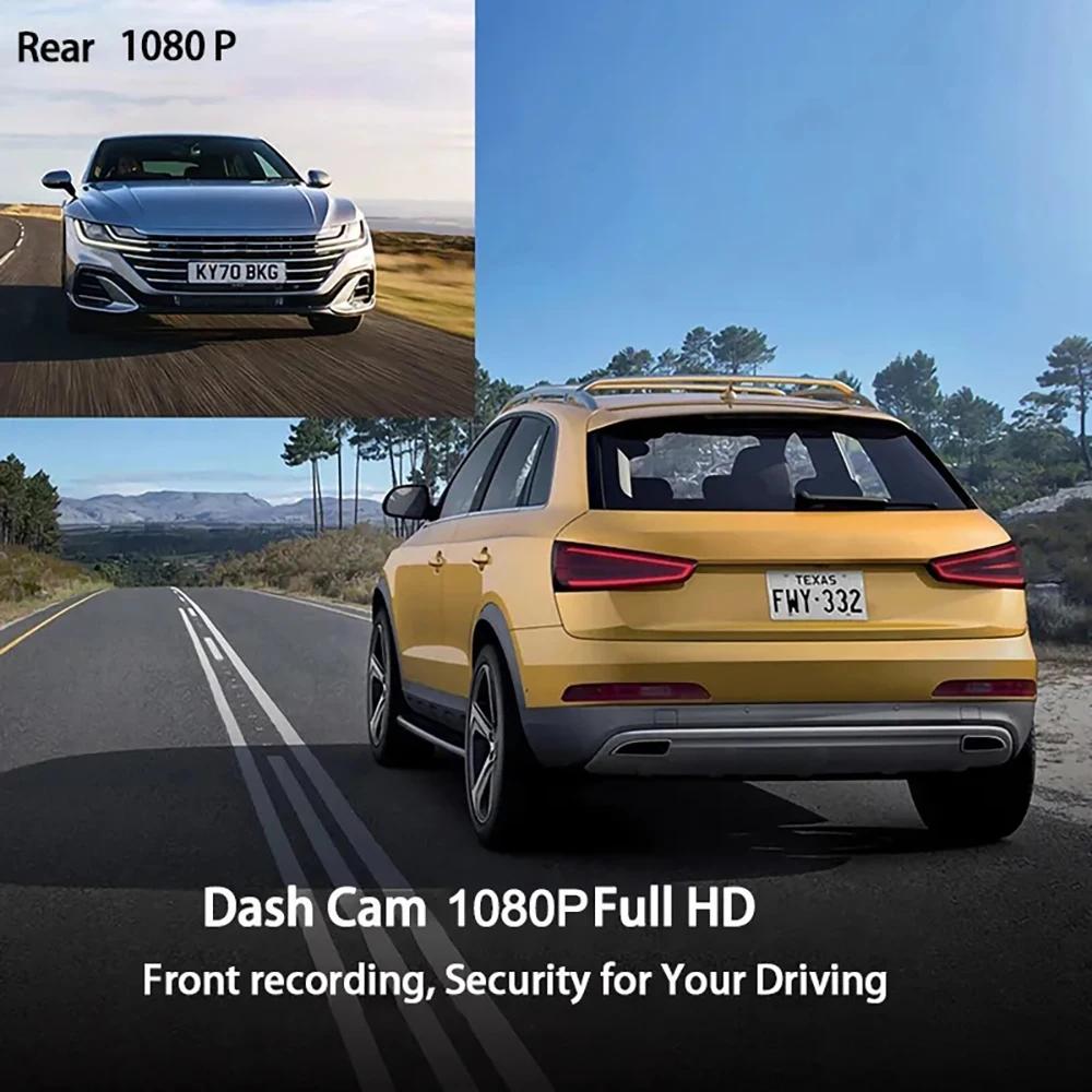 4-inch Touch Screen Dash Cam for Cars 1080P Car DVR Video Recorder Rear View Camera for Vehicle 24H Parking Monitor Black Box