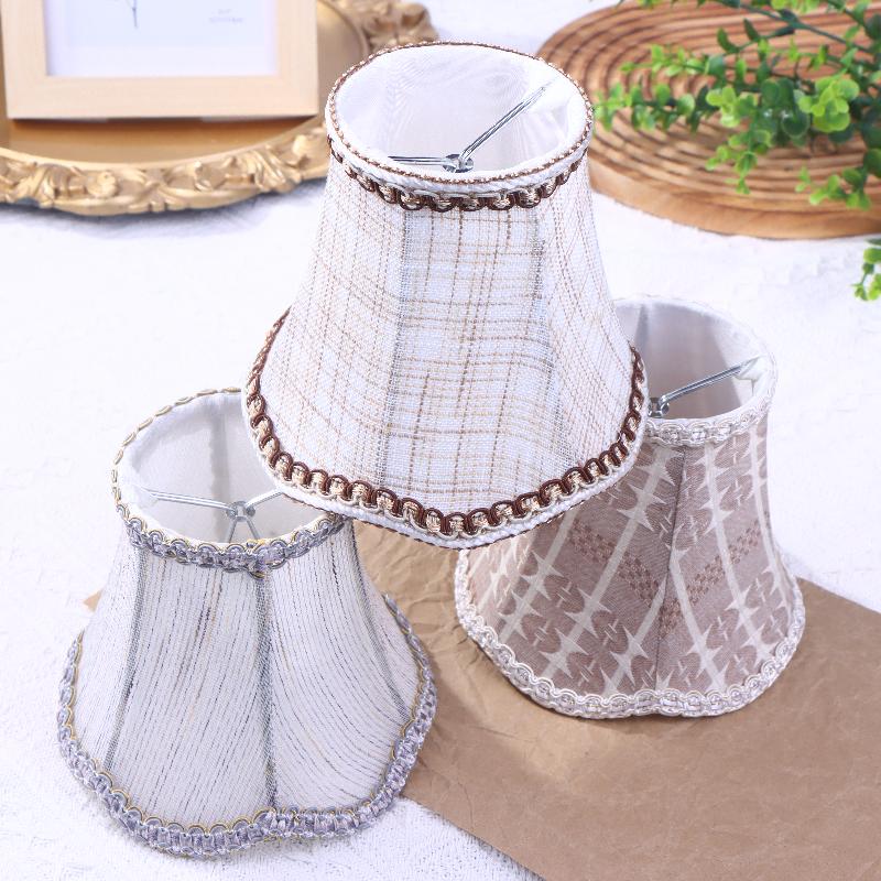 1Pcs Wall Lamp Cover Enclosure Accessories Europe Retro Lampshade Jacquard Fabric Chandelier Handmade Cloth Lampshade