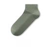 Men's Summer Mesh Breathable Thin Business Solid Color Short Socks with Sweat Absorption, Odor Resistance and Non-Slip Heel - Boat Shoes