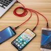 3 In 1 Micro USB Type-C 3/5A Phone Fast Charging Cable Cord