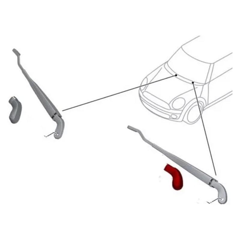 Abdeckung für Scheibenwischer-Mutter 61617248409 für R52 R53 R55 R56 R57 2008-2015 Ersatzteil für Scheibenwischer-Mutterabdeckung