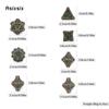 7 Pcs GreenTree Stump Root Metal Dice Solid Metal Polyhedral Dice Set Suitable for Role-Playing RPG  Board Game Card Game