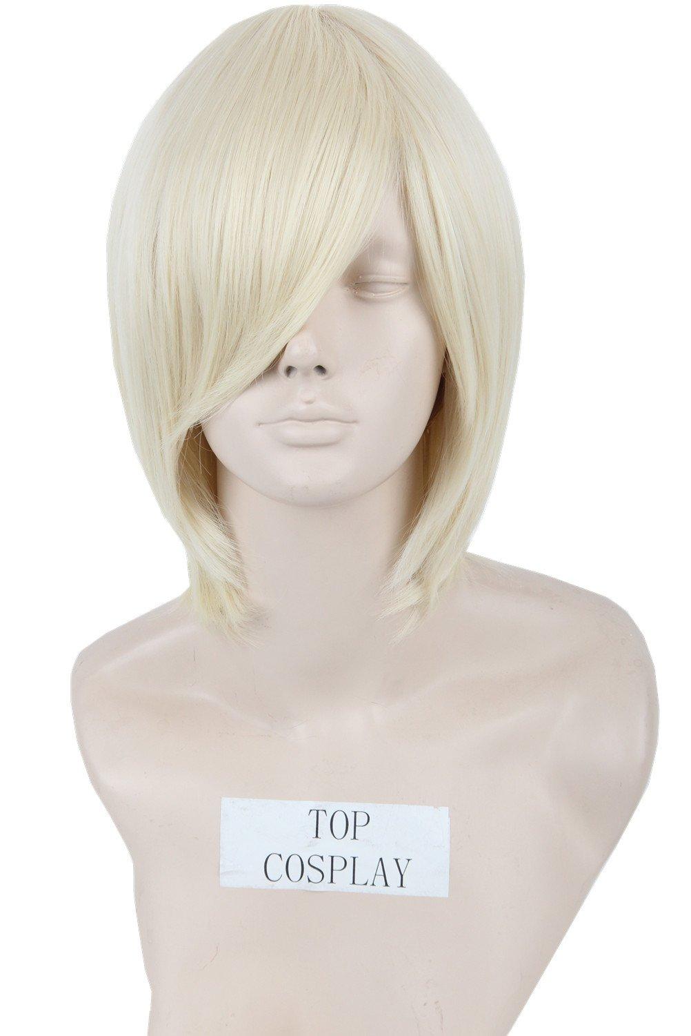 

Cosplay Straight Daily Cultural School Wig with Net Wig, Men s/Boy s, Short, Bangs, Unisex, Cosplay, Costume, Photography, Halloween, Festivals, бежевый
