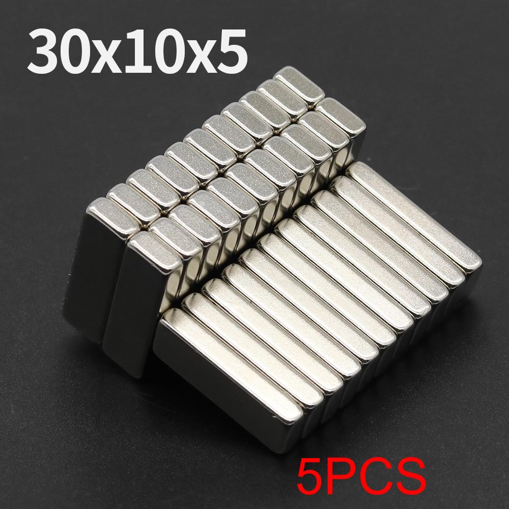 30x10x5mm Ισχυρός Μαγνήτης Νεοδυμίου N35 NdfeB Μόνιμος Μαγνητικός Κύβος Εξαιρετικά Ισχυροί Μαγνήτες Ψυγείου DIY