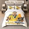 Custom Bedding Set Cristiano Ronaldo Pattern, Print Name Text 1 Duvet Cover Plus 2 Pillowcases Home Textile