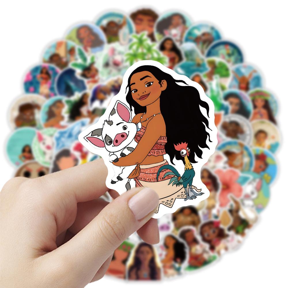 10/30/50/100pcs Disney Cartoon Movie Moana Stickers Anime Sticker for Kids Toy Stationery Phone Luggage Graffiti Decals Packing