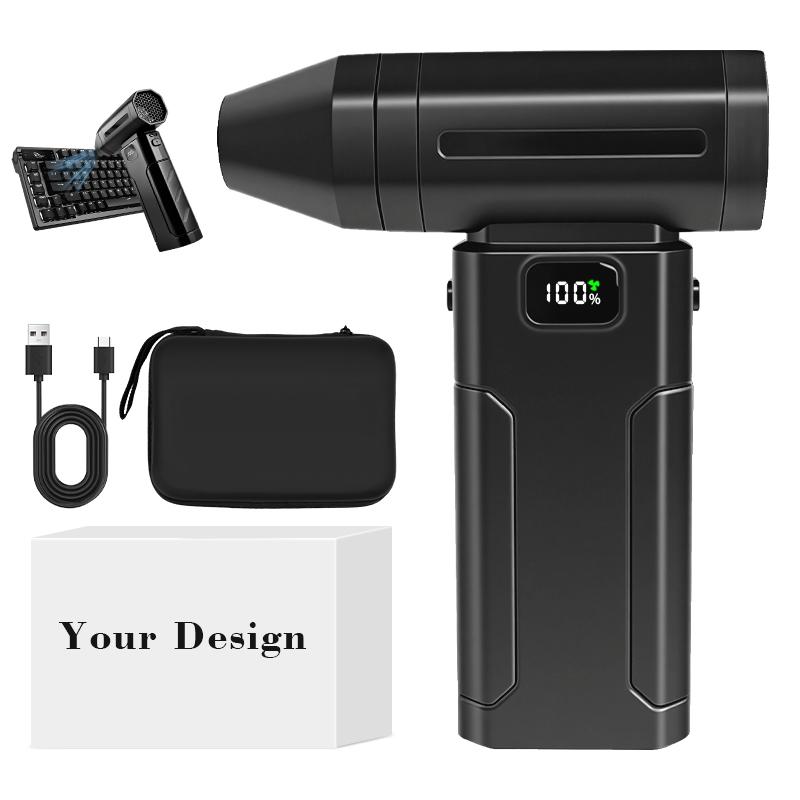 Handheld Turbo Jet Fan Type C Charging Air Duster 6 Speed Adjustment for Computer Maintenance Car Surface Drying