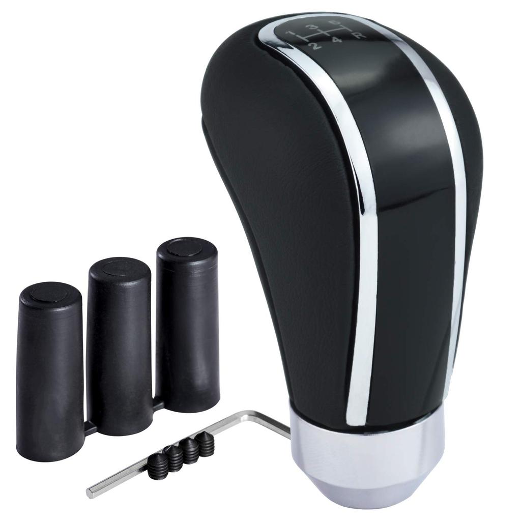 Bashineng 5 Speed Shift Knob Gear Lever Shift Lever PU Leather Transmission Suitable for