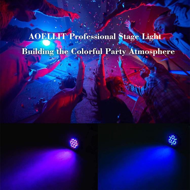 36-Color LED Stage Lights for Dance, Wedding, and Holiday Events