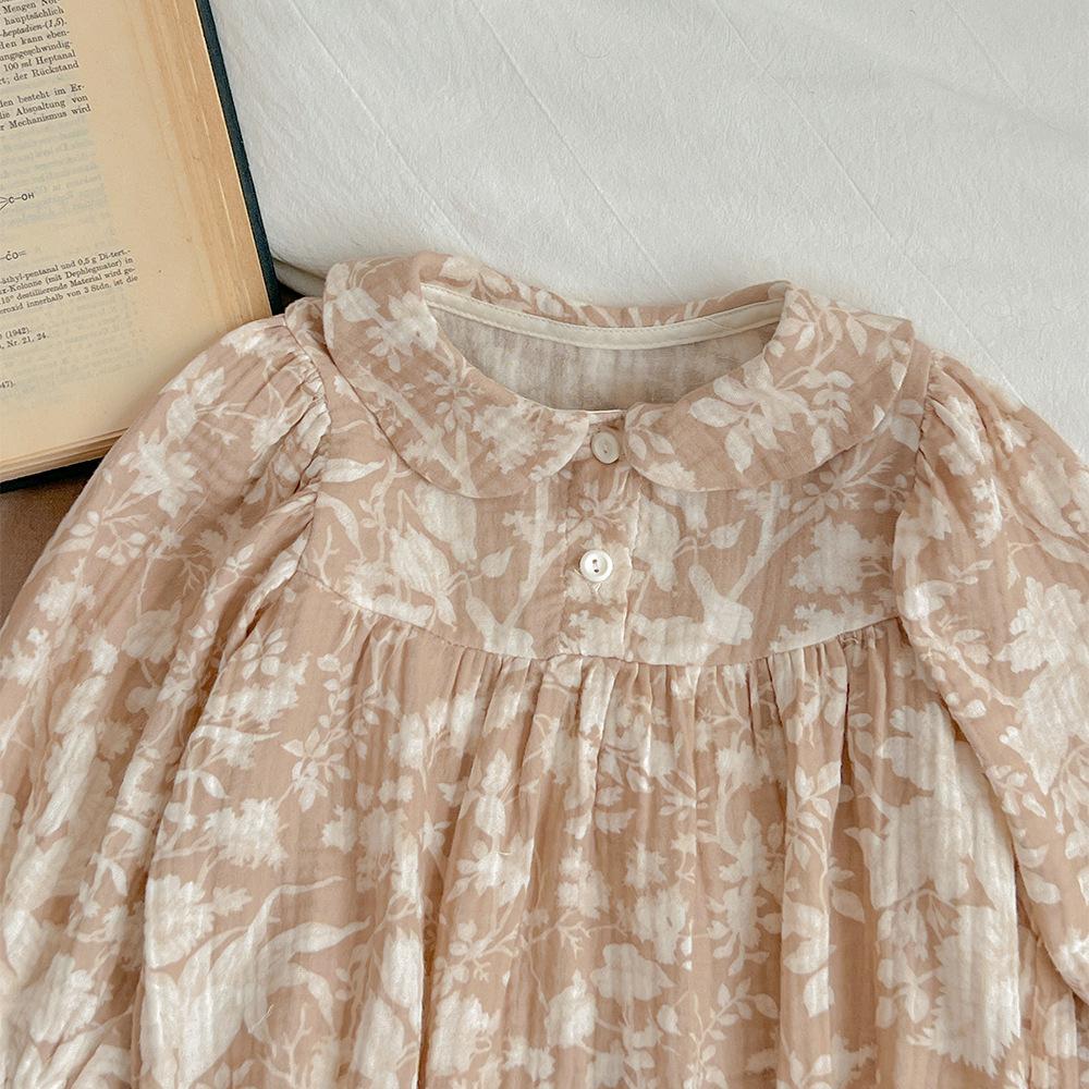 Spring New Baby Girls Bodysuit Edition Baby Fragmented Flower Newborn Bag Going Out Climbing Clothes