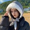 New Dual-Purpose Hat Doubles as a Bag for Warmth and Ear Protection Women's Winter Korean Style Fleece-Lined Thickened Ski Beanie