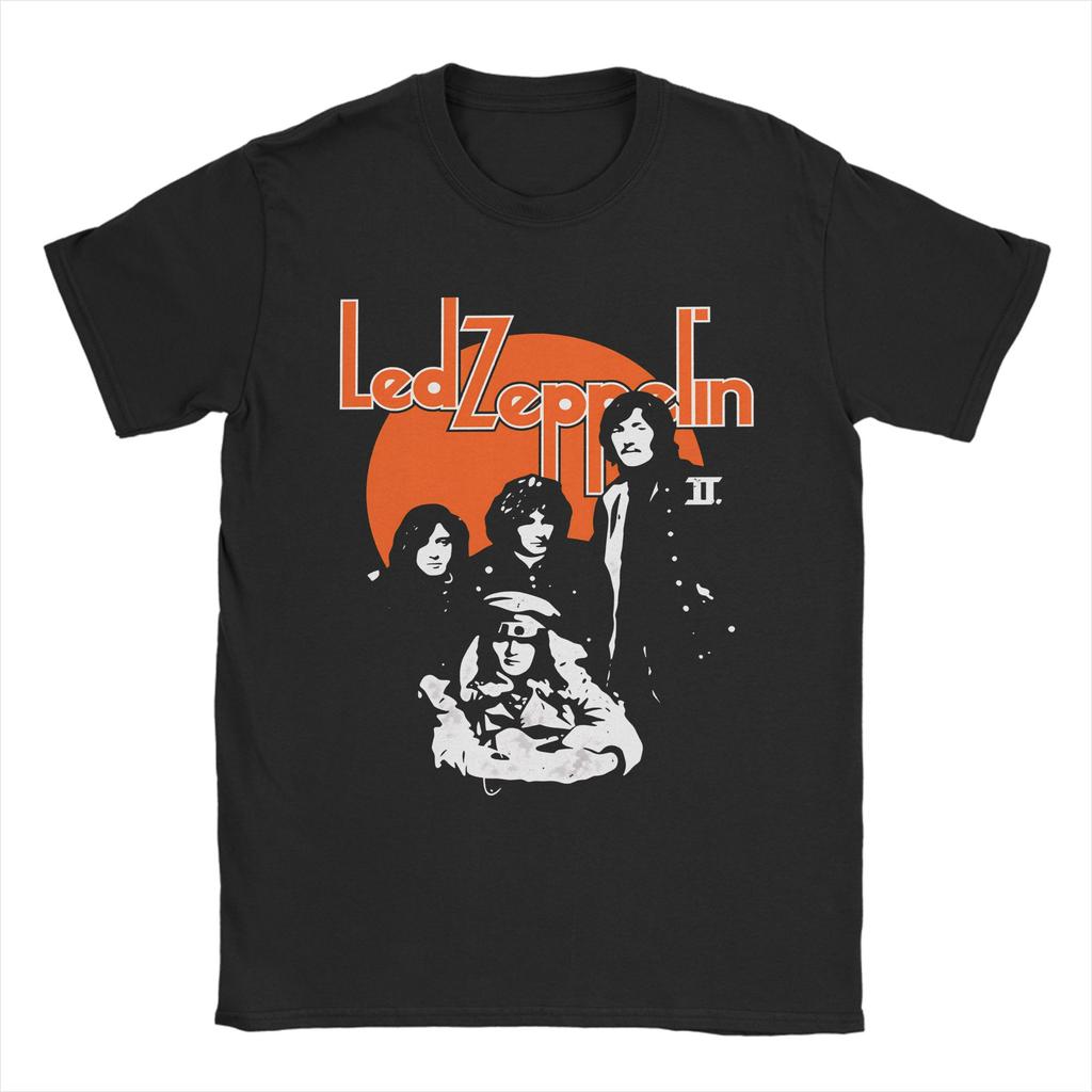 The Mother Ship Led Zeppelin TShirts Men  Vintage 100 Cotton Tees Round Collar Short Sleeve T Shirts Plus Size Tops