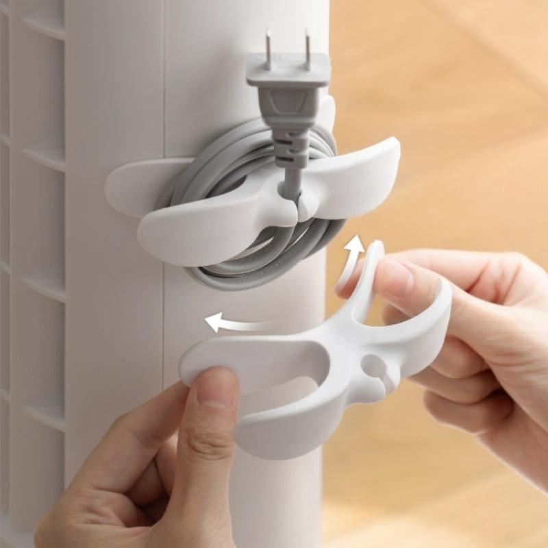 10 pezzi Clip Organizer Cavo in Plastica, Avvolgicavo Adesivo per Elettrodomestici da Cucina, Fascette per Gestione Cavi per Friggitrice ad Aria, Macchina da Caffè, Frullatore