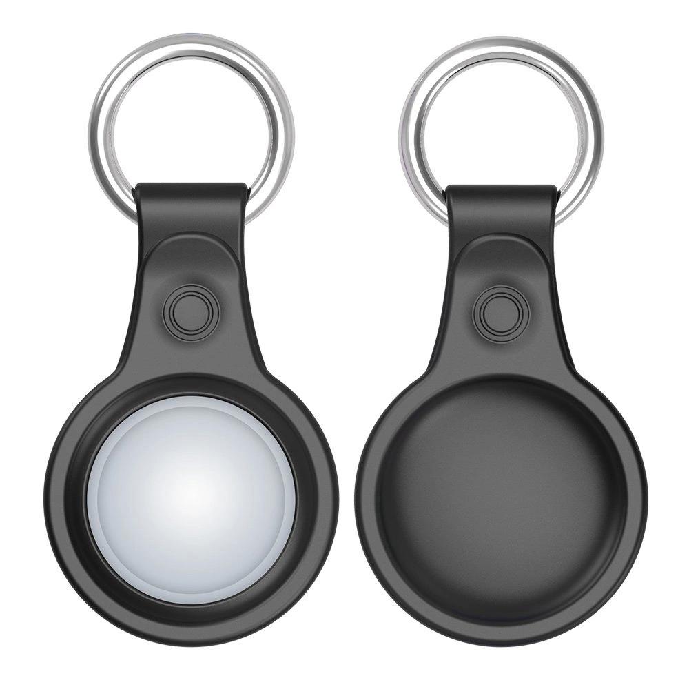 Dux Ducis Set Of 4X Silicone Case Keychain Pendant Case For Apple Airtag Locator (4 Colors: Black, Green, Pink, Blue)