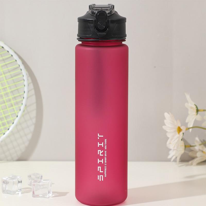 750Ml Large Capacity Sports Water Bottle Gradient Color Plastic Cup Drink Items Outdoor Beach Travel Portable Gym Fitness Jugs