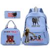 3-teiliges Schulrucksack-Set für Schüler Große Kapazität Oxford-Stoff Schultasche mit Schultergurt und Federmäppchen