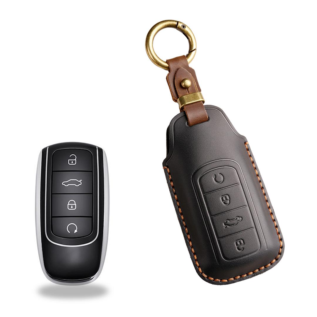 

[Ruihu 8pro] Чехол для ключа автомобиля чехол для ключа автомобиля Кожа ручной работы коричневый