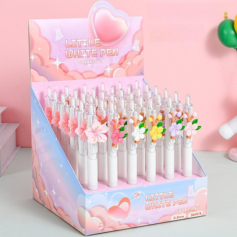 36Pcs Panda Neutral pen 0.5 mm Kawaii Writing ballpoint pen School Stationery Supplies Aesthetic Pretty Stationery Random style 36Pcs