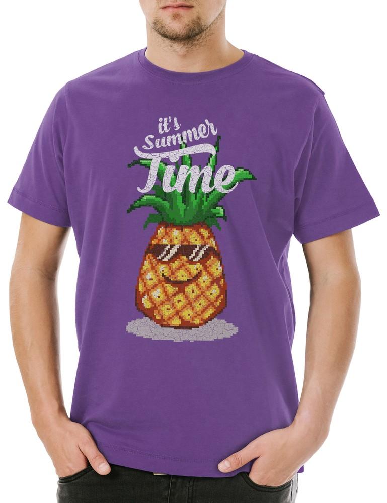 Pineapple Summer Time Mens T-Shirt Pineapple Cocktail Bar Bartender Host Mixer