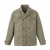 Unisex Vintage Streetwear Double-Breasted Workwear Jacket Cotton Blend Loose Fit Outerwear
