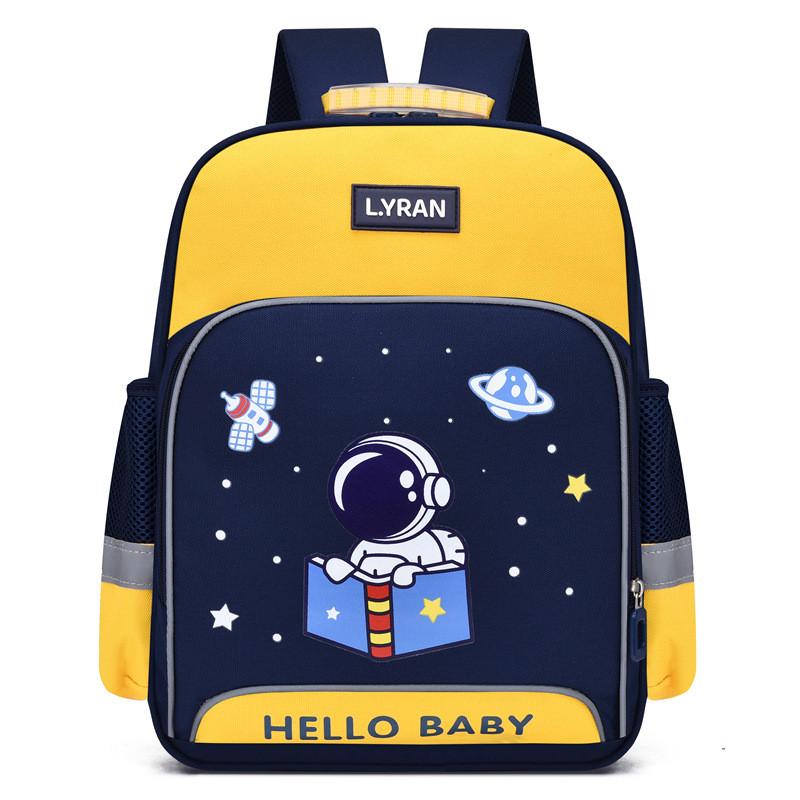 Lightweight Cartoon Astronaut Backpack With Large Capacity For School Kids Gender Neutral