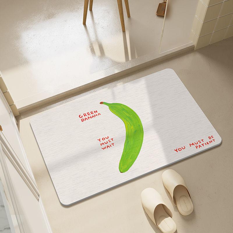Minimal Hard Diatom Mud Bathroom Absorbent Floor Mat Non-slip Foot Mat Toilet Sink Non-slip Carpet
