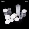 Laboratory 50ml Plastic Calibration Measuring Cups Cup with Lid Container