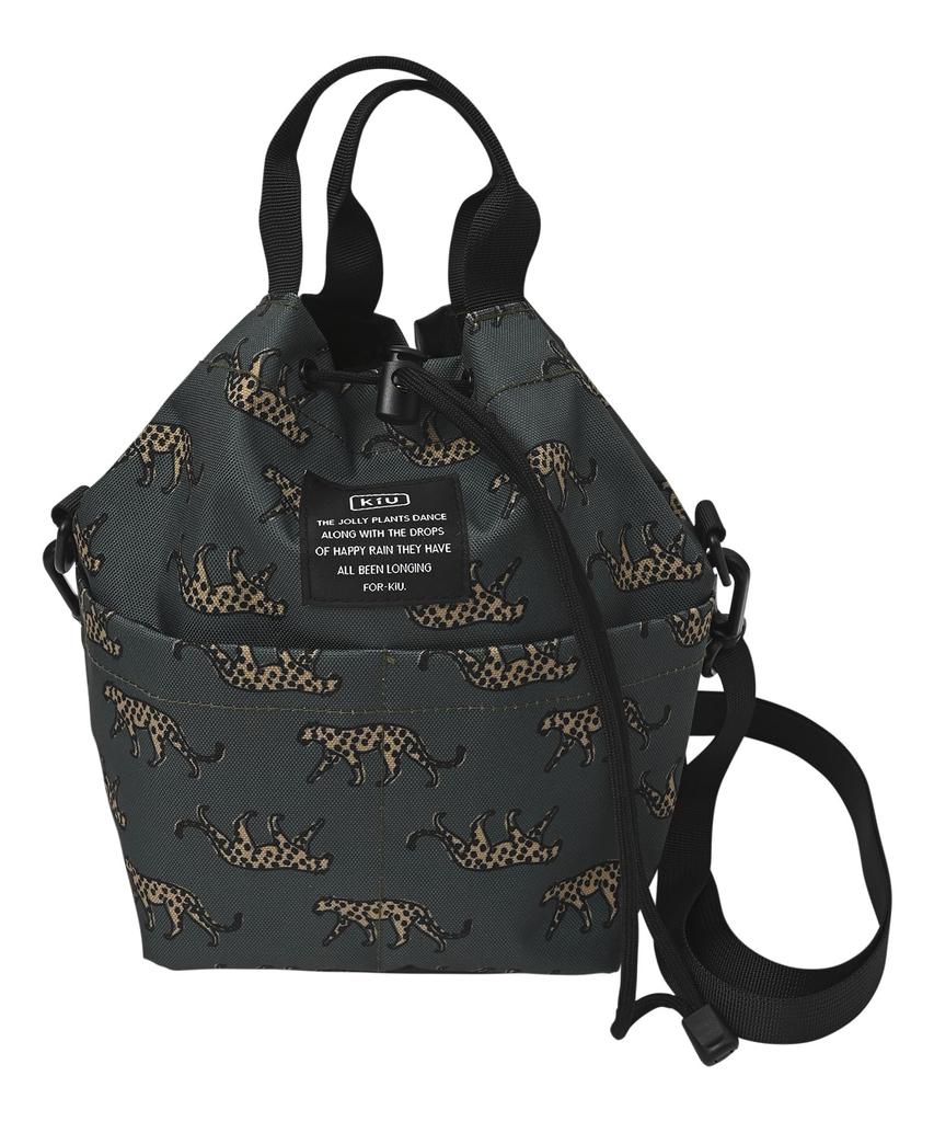 600D POCKETFUL MINI BAG water shoulder leopard [Kiu] Waterproof, repellent, bag, handbag, 2-way, pocket, gusset, stylish, casual, unisex, men's,