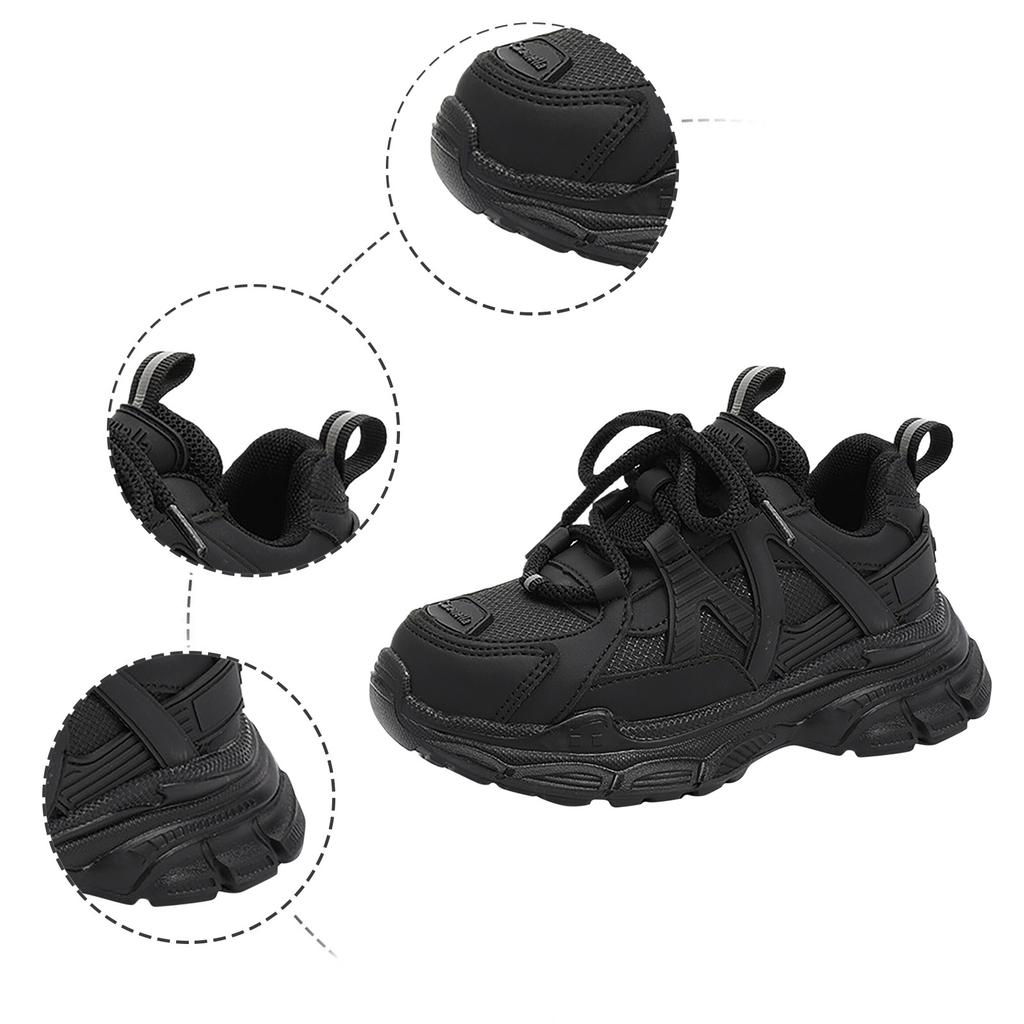 Kids Sneakers Fashion Sports Shoes For Boys Girls Lace Up Breathable Mesh Non-Slip Children School Running Shoes Toddlers