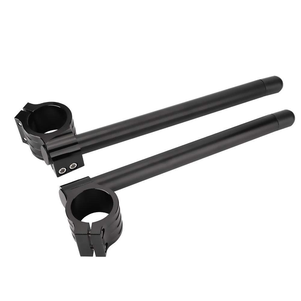 1Pair Universal 41mm Motorcycle CNC Separate Handle Bar Adjustable Clip On Handlebar