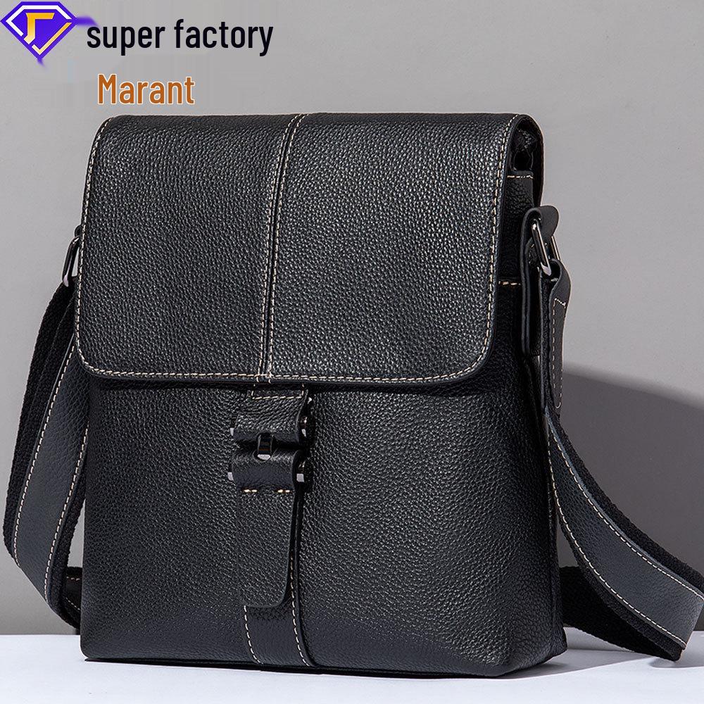 Malunt Men's Vintage Leather Crossbody Bag