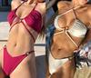 Bikini Xuanlang din Catifea Aurie: 17 Culori, Design Sexy Triunghiular, Costum de Baie Decupat pentru Femei
