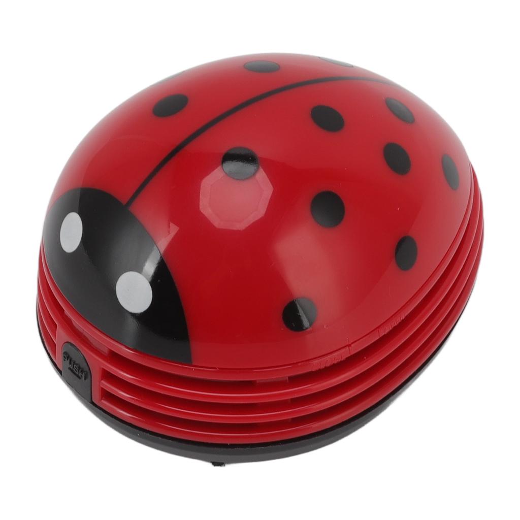 Mini stolní vysavač Ruční přenosný kreslený vysavač Smeták na papírové ústřižky Červená beruška