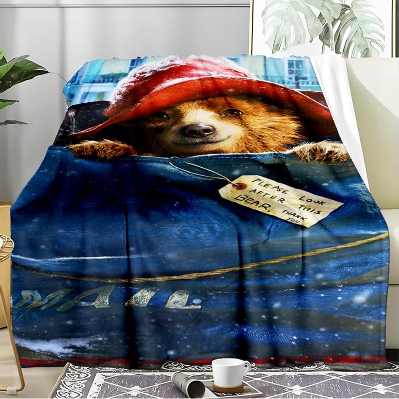 Paddington Adventures Blanket Flannel Throw for Sofa, Indoor, Camping, Living Room, Office, Chair, And Bed Soft Birthday Gift