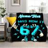 1PC Custom Name Anniversary Celebration Flannel Blanket Versatile,all-season Throw Suitable for the Living Room,bedroom,camping,travel,and Gift