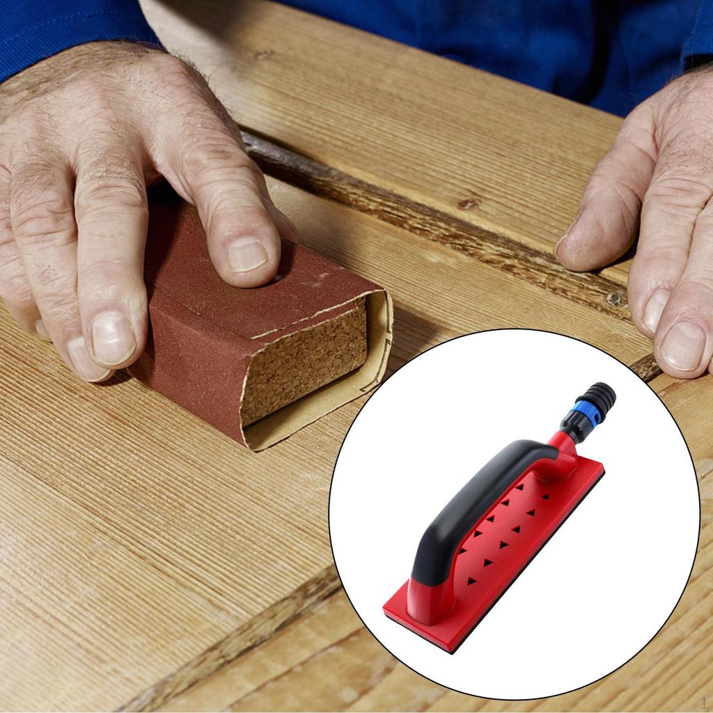 Sanding Block Dust- Vacuum Sandpaper Holder Abrasive Tool Grinding Dust Extraction Buffer
