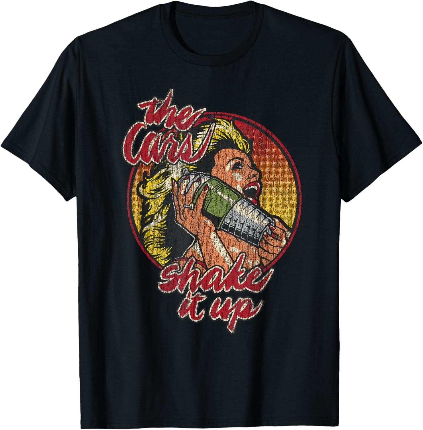 The Cars Shake It Up T-Shirt Vintage 1981 New Wave Rock Band Graphic Tee S-4XL S разноцветный