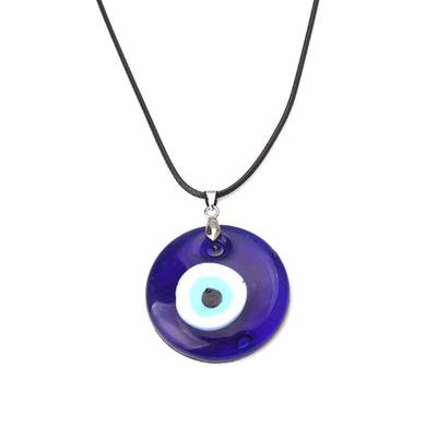Trendig für Evil Eye Anhänger Halskette Nische Blaue Augen Charms mit Verstellbarem Wachs R